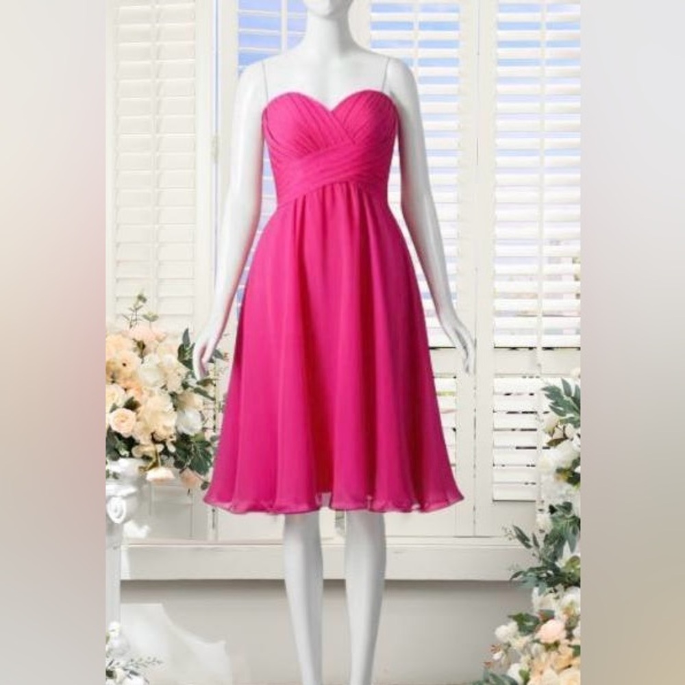 NWT- J. Crew Vibrant Pink Midi Dress